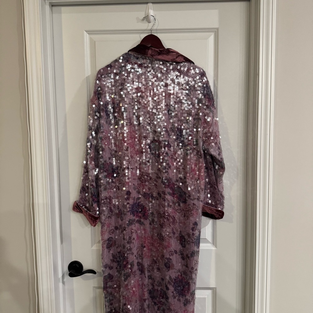 Free People Kealey Kimono Sequin in Pink Combo - Picture 14 of 16